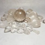 Minerales cuarzos rodados blanco